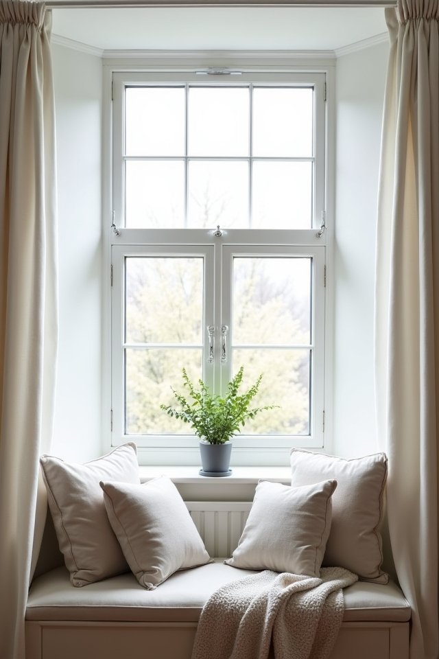 minimalist drapery enhances elegance