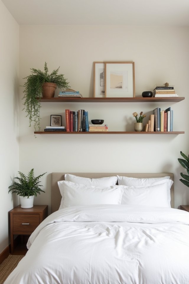 minimalist floating shelf decor