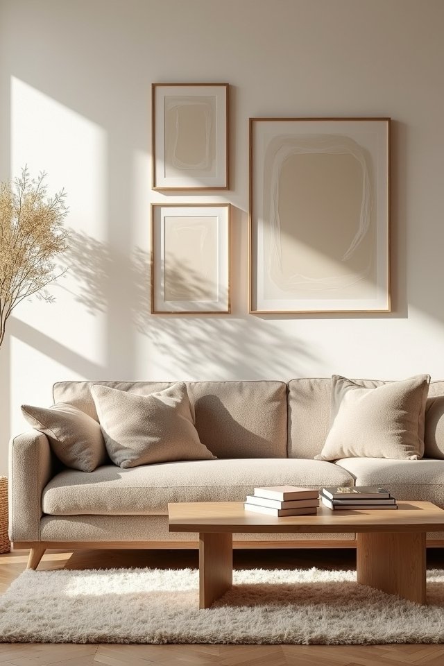 minimalist gallery wall creation