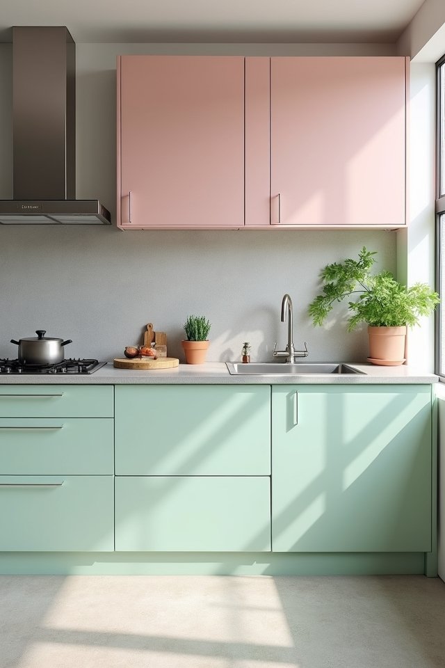 minimalist grey with pastels