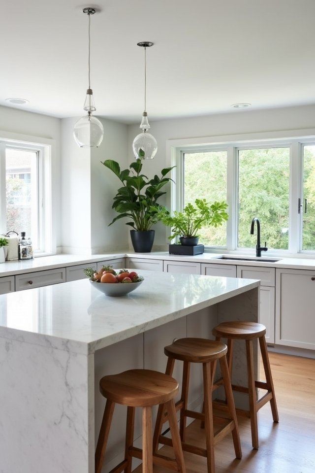 minimalist kitchen island elegance