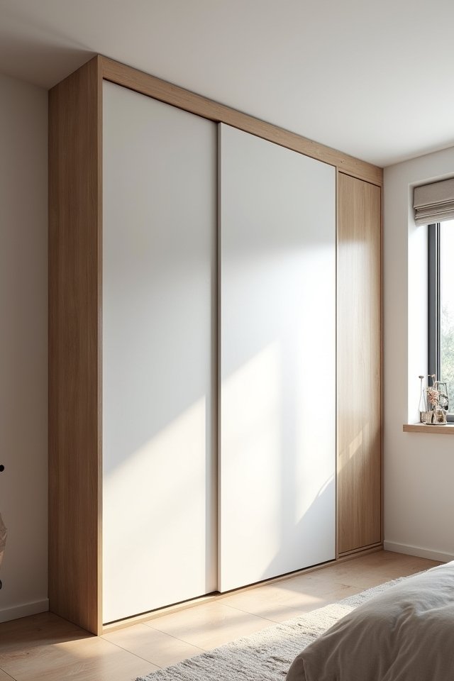 minimalist organized sliding cupboard