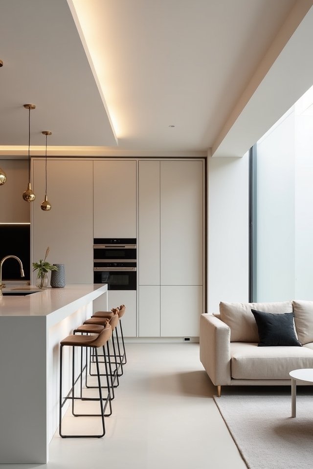 minimalistic lighting enhances ambiance