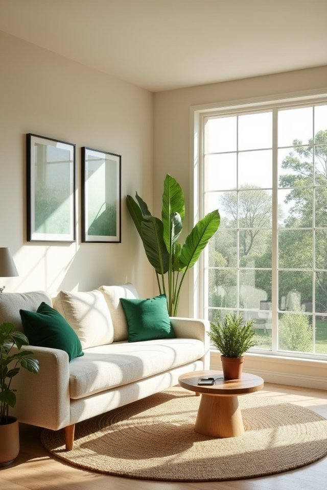 minimalistic living room accents