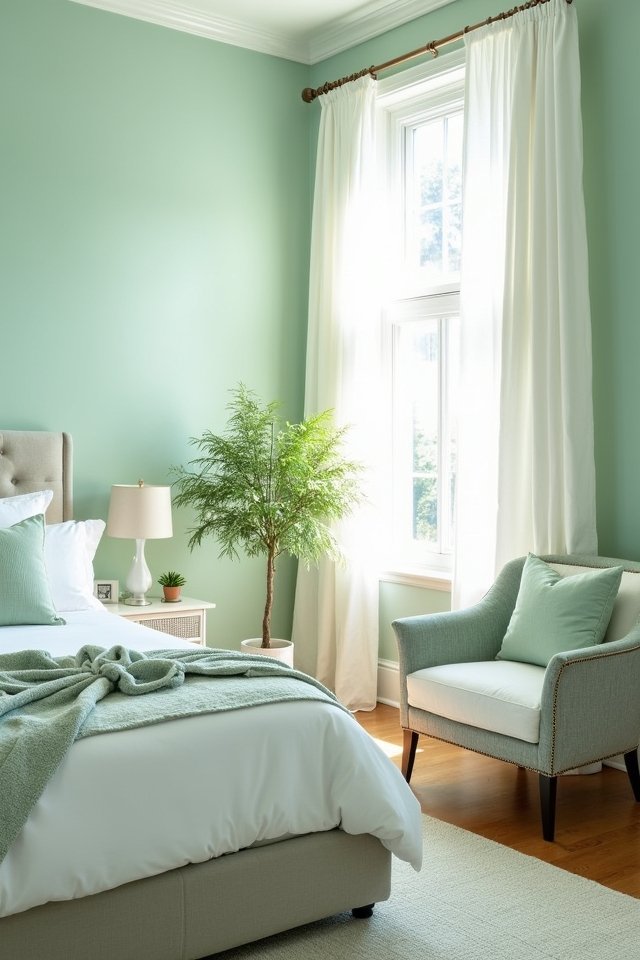 mint green crisp white