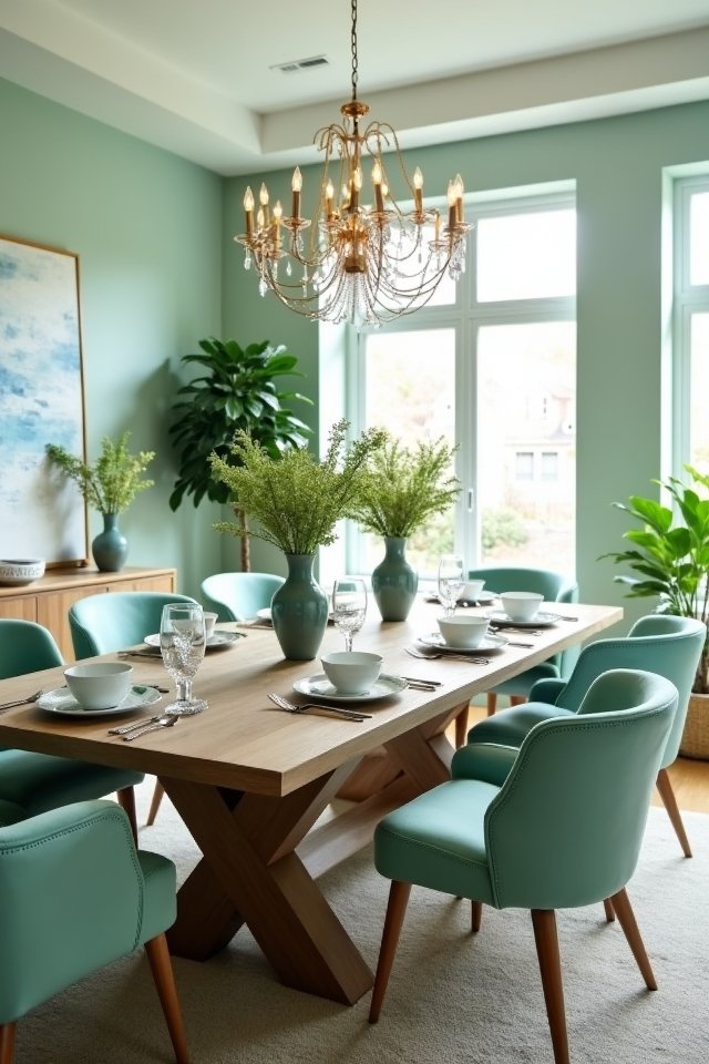 mint green dining inspiration