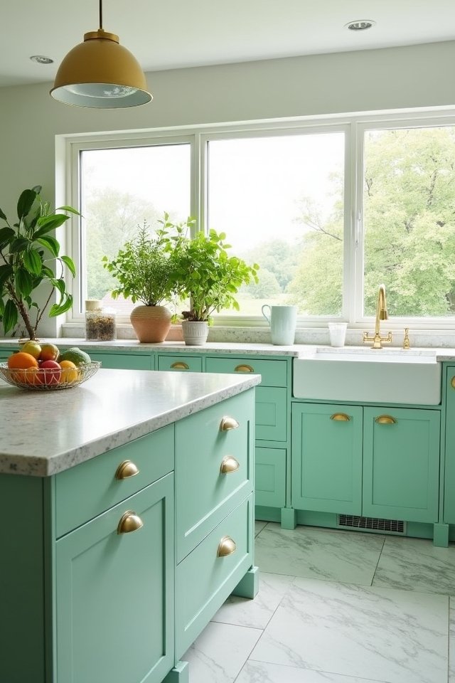 mint green kitchen elegance