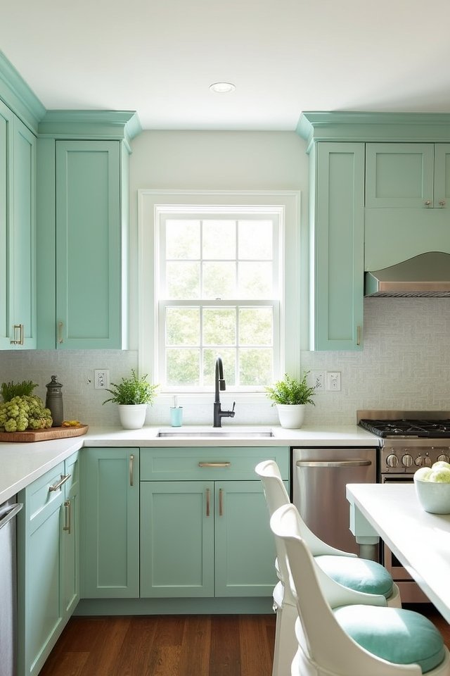 minty fresh kitchen vibes