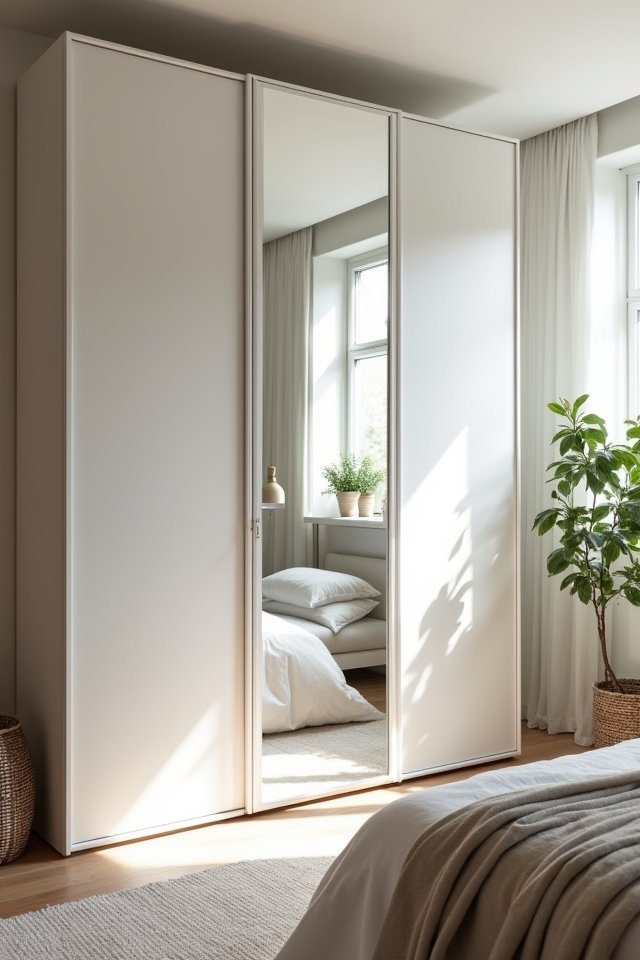 mirrored wardrobes enhance spaces