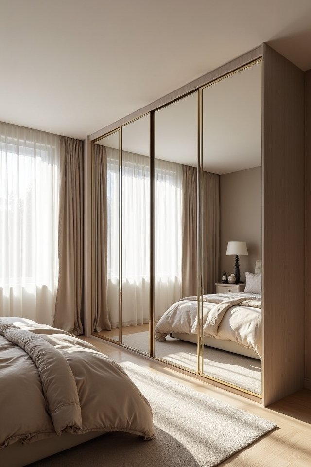 mirrored wardrobes enhance style