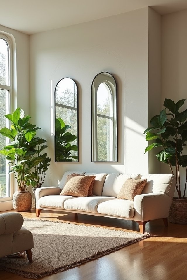 mirrors brighten and enlarge