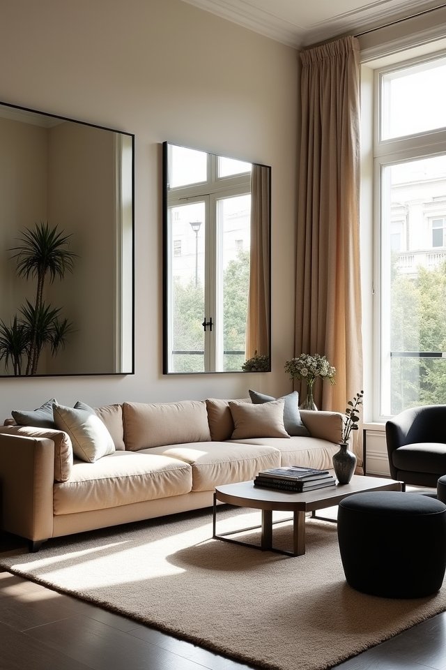 mirrors brighten cozy spaces