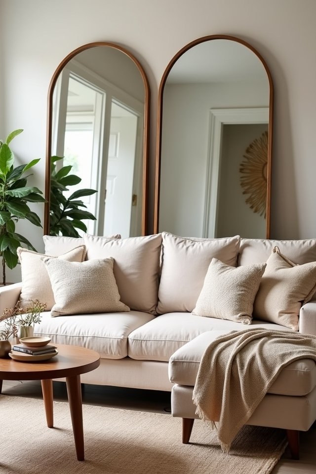 mirrors create spacious ambiance