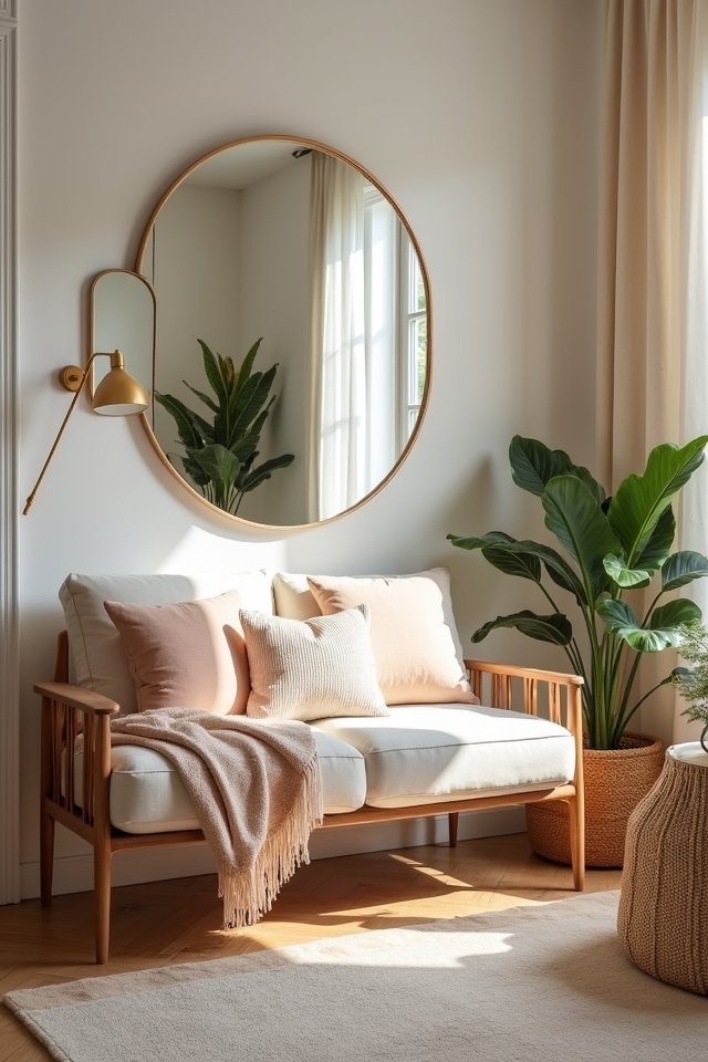 mirrors create spacious illusions