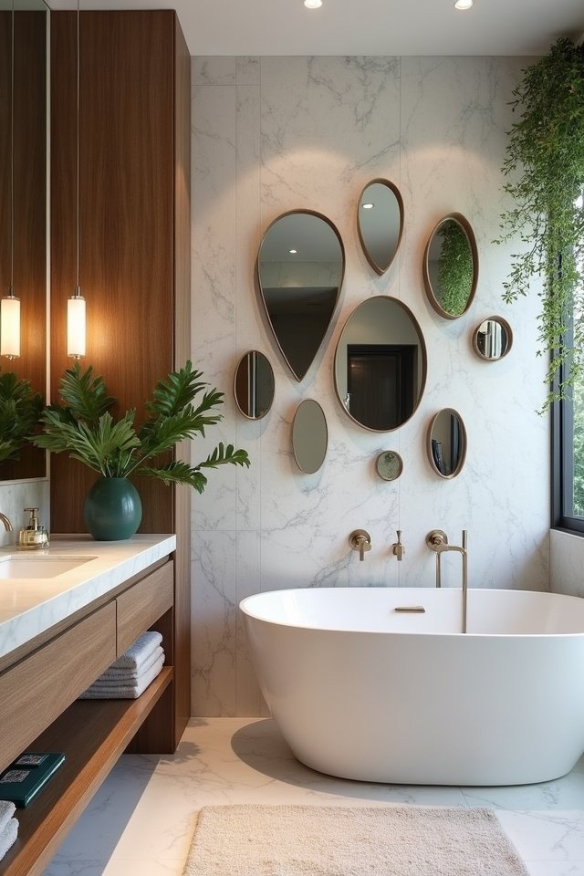 mirrors enhance bathroom style