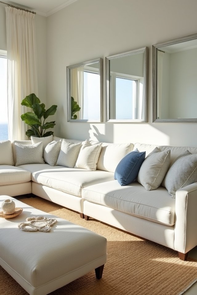 mirrors enhance beachy living