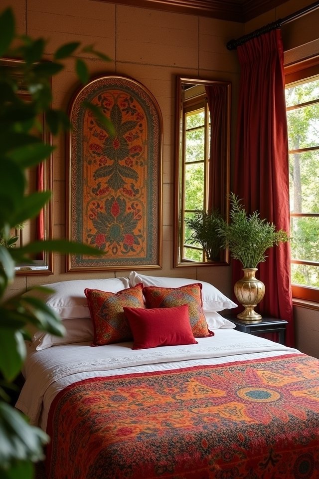mirrors enhance bedroom space