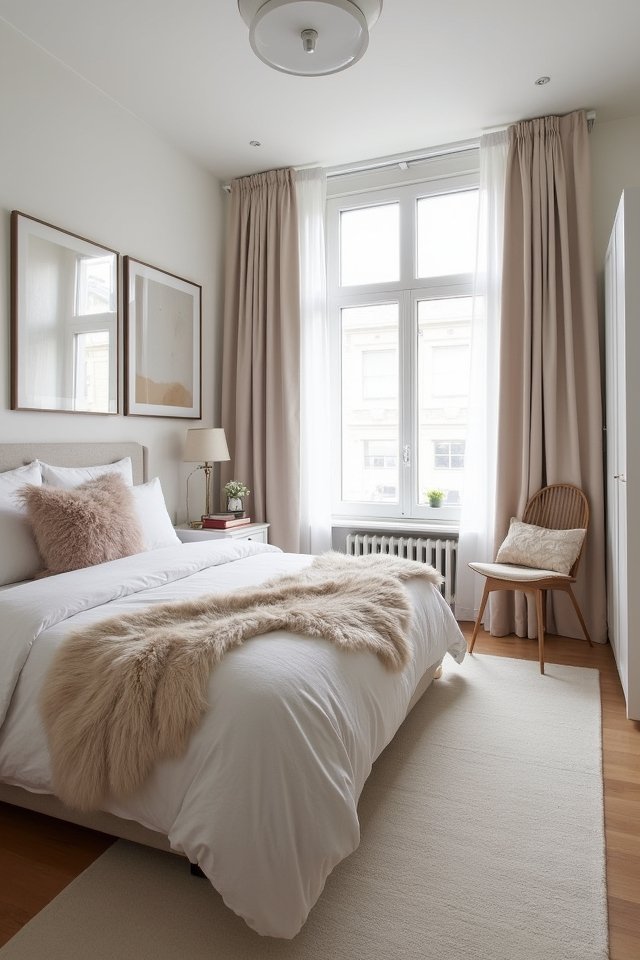 mirrors enhance bedroom space