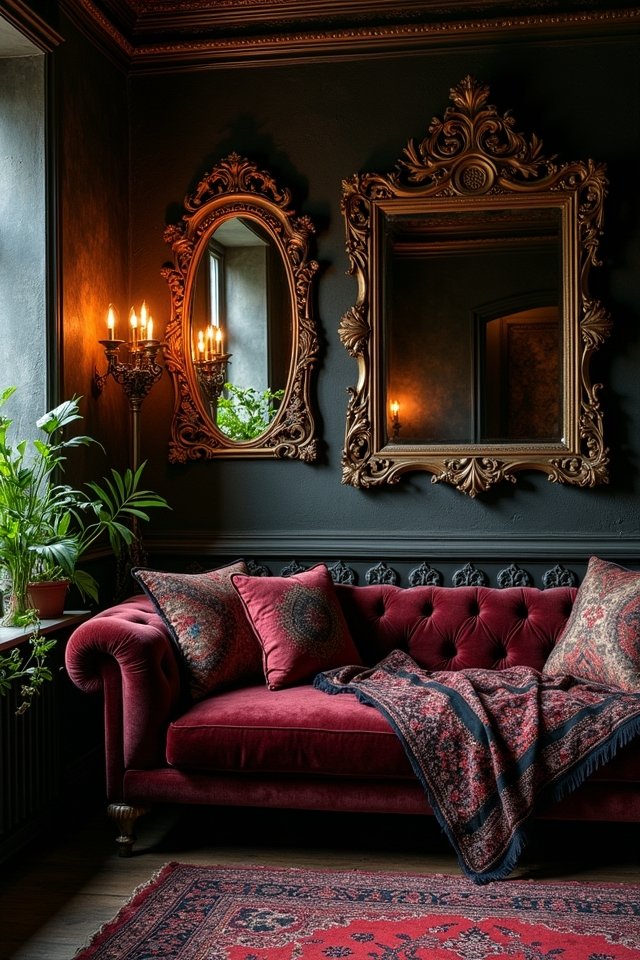 mirrors enhance gothic boho