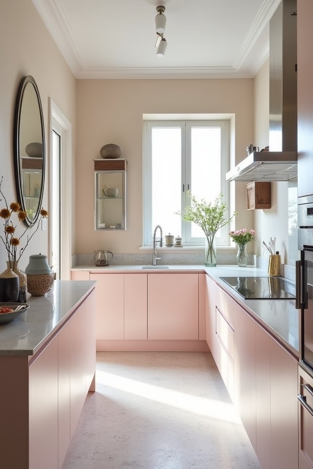 mirrors enhance kitchen space