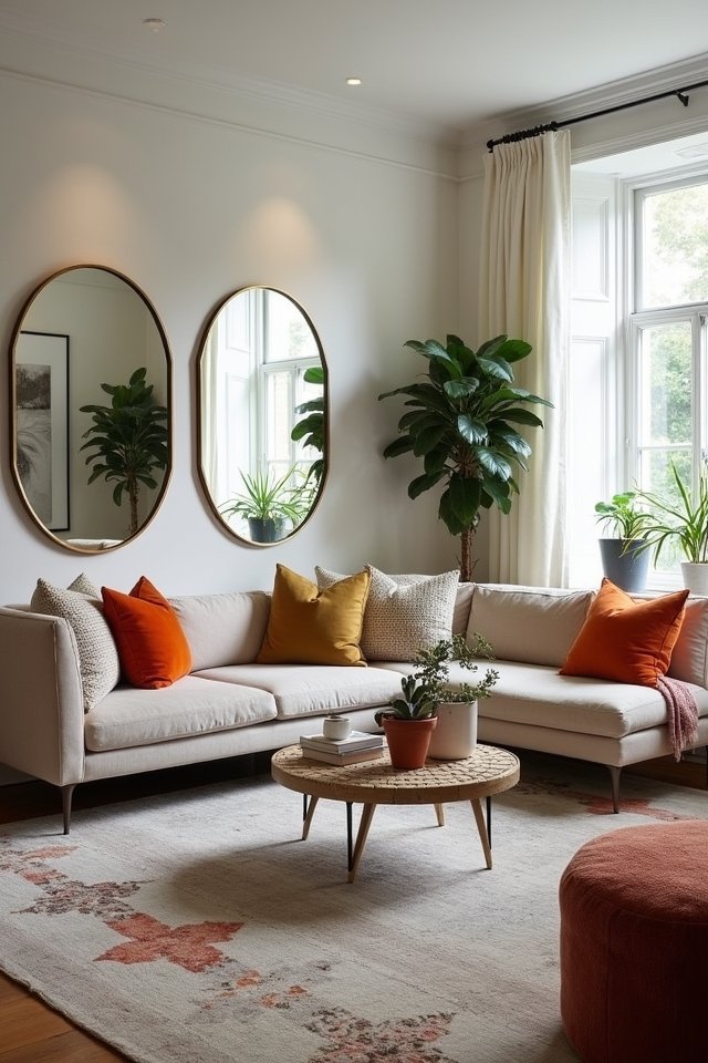 mirrors enhance spacious elegance