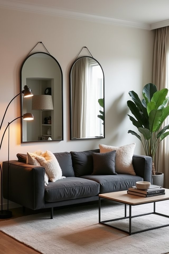 mirrors enhance spacious living