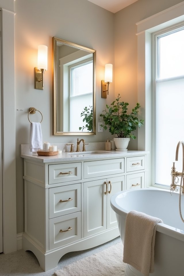 mirrors expand bathroom space