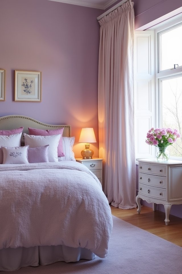 misty lavender bedroom transformation