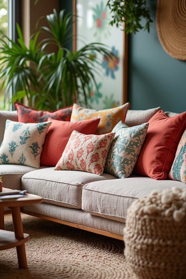 mix and match pillows creatively