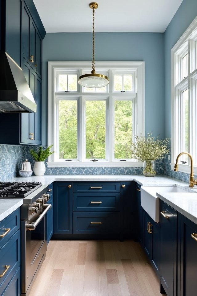 mixing bold blue tones