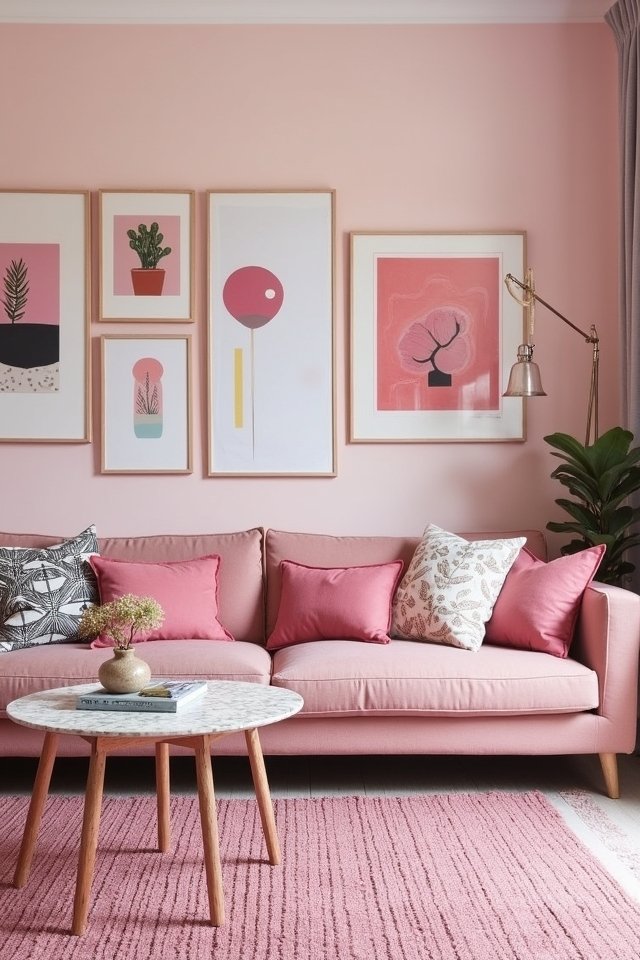 mixing patterns with pink