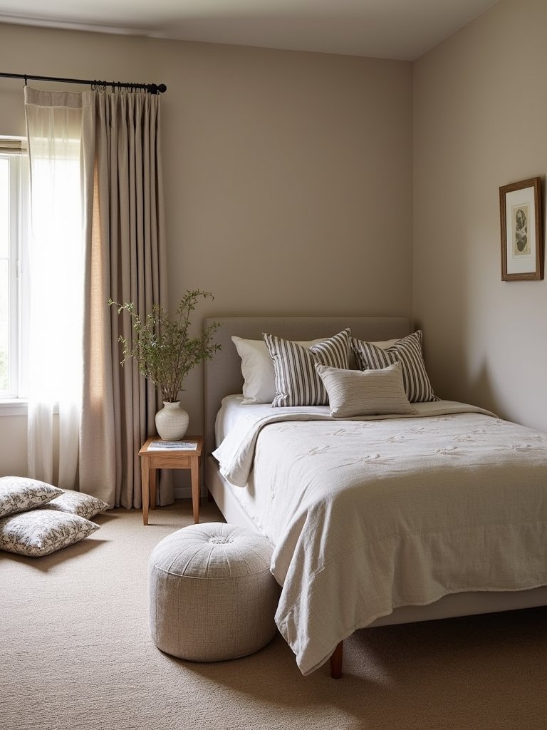 mixing patterns with taupe