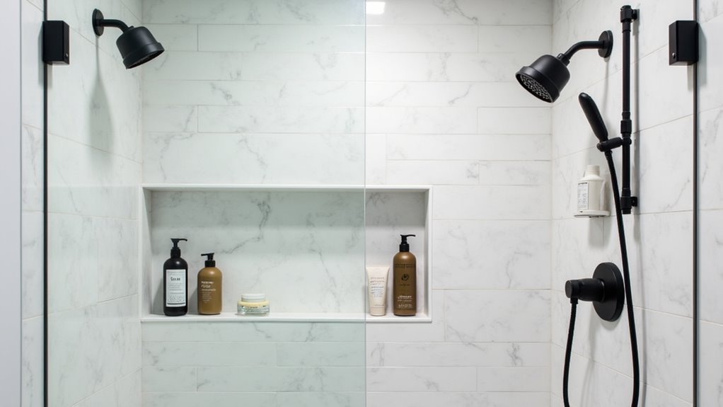 modern bathroom shower niches