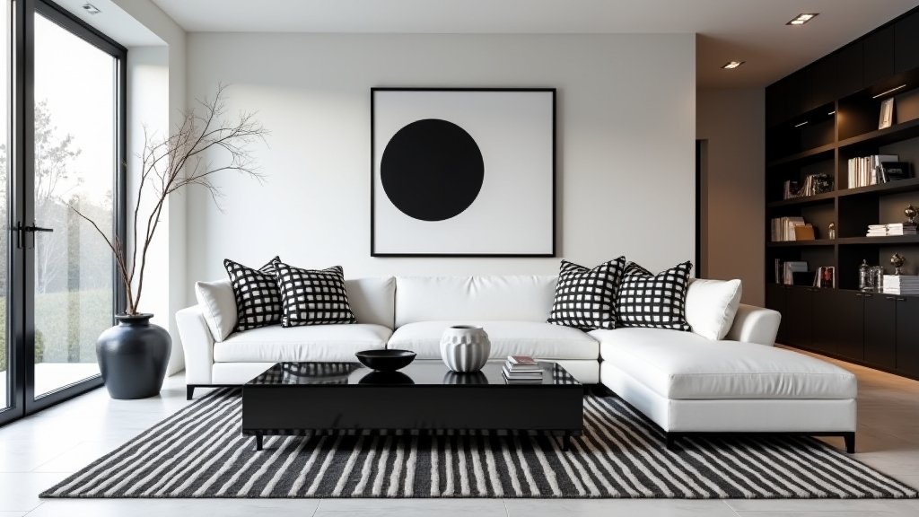 modern black and white decor