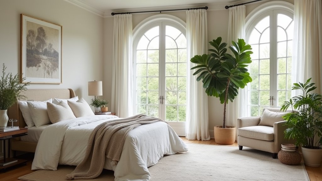 modern calming bedroom retreat