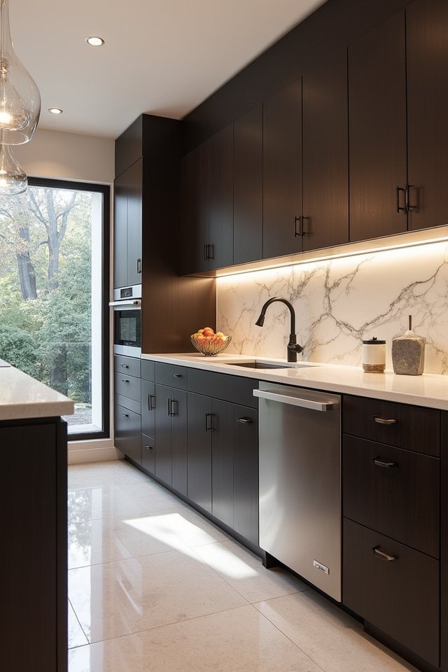 modern cozy flat panel cabinets