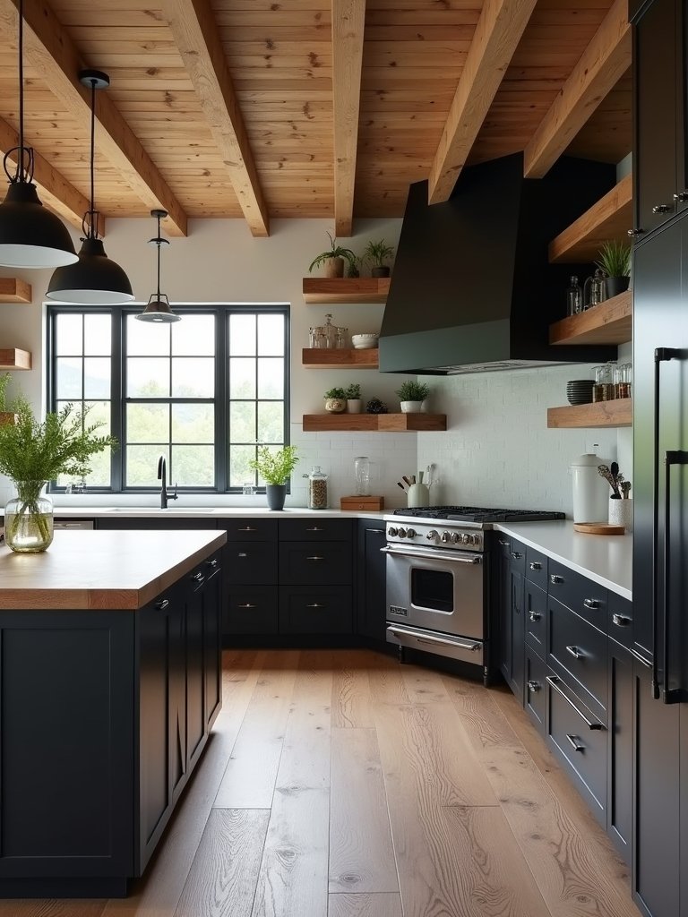 modern farmhouse black wood