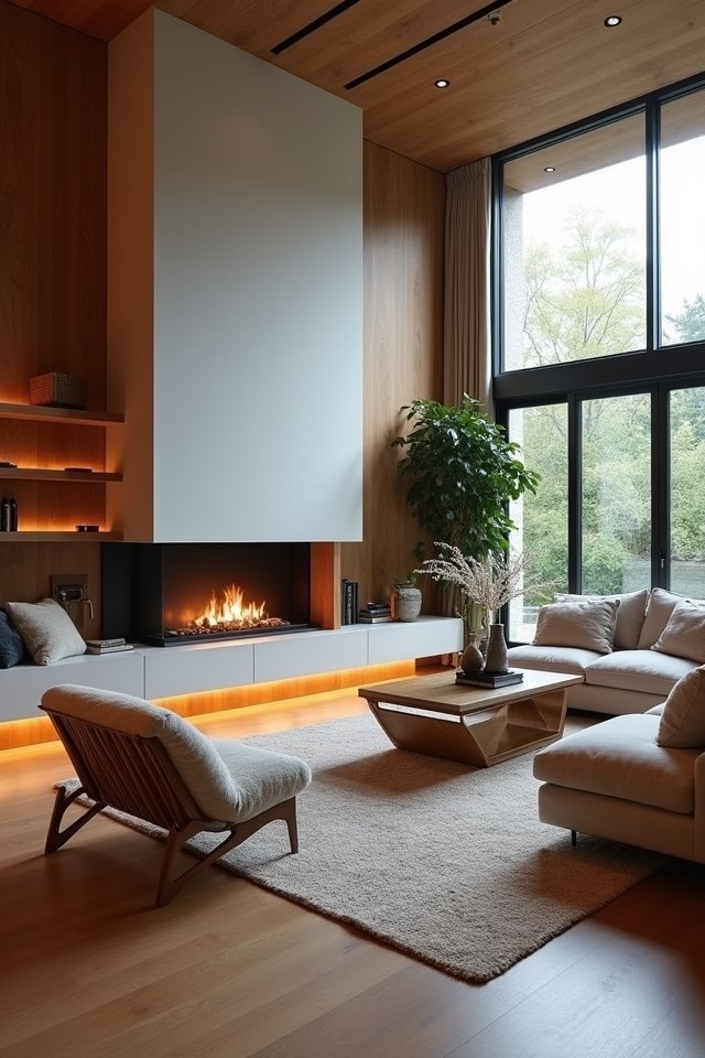 modern fireplace design trends