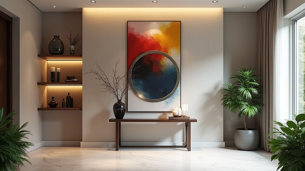 modern foyer wall decor