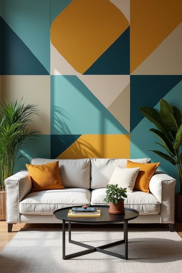 modern geometric accent walls