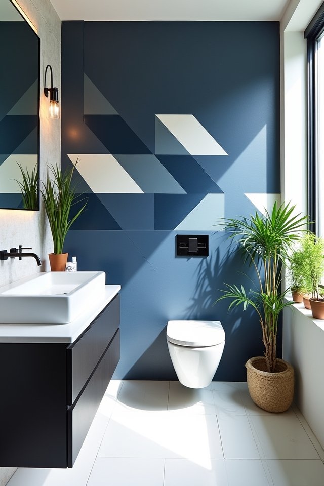modern geometric bathroom designs