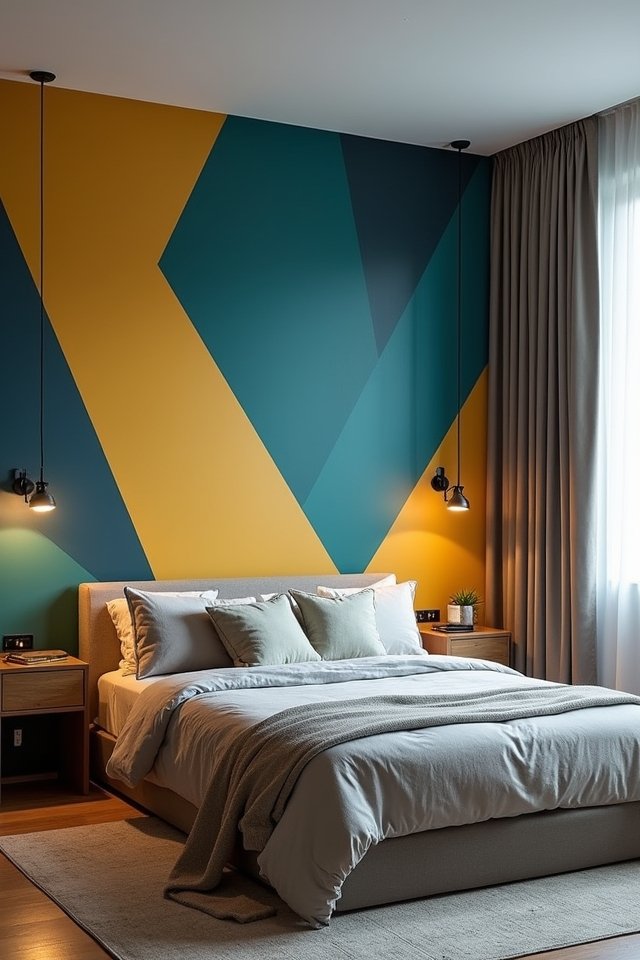 modern geometric bedroom designs