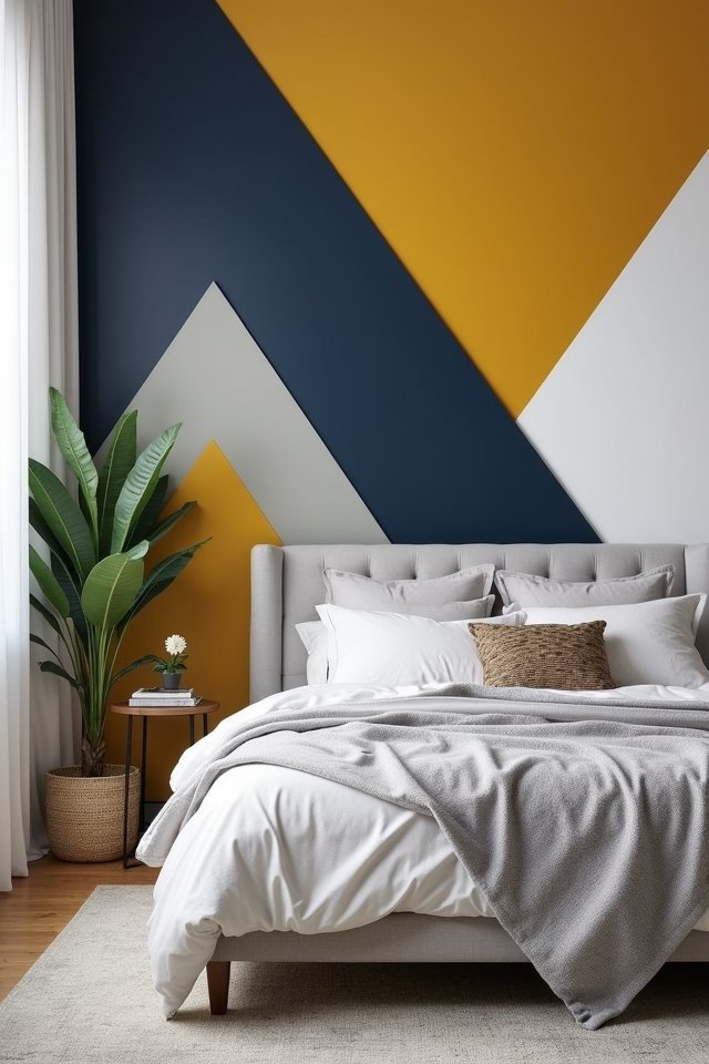 modern geometric bedroom patterns