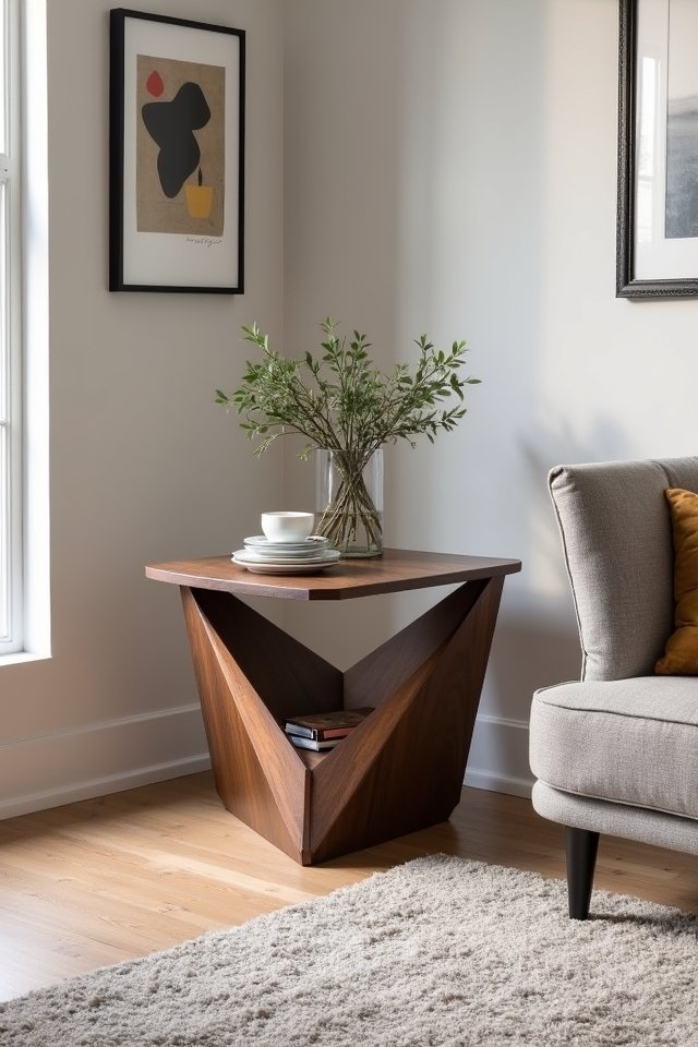 modern geometric living room