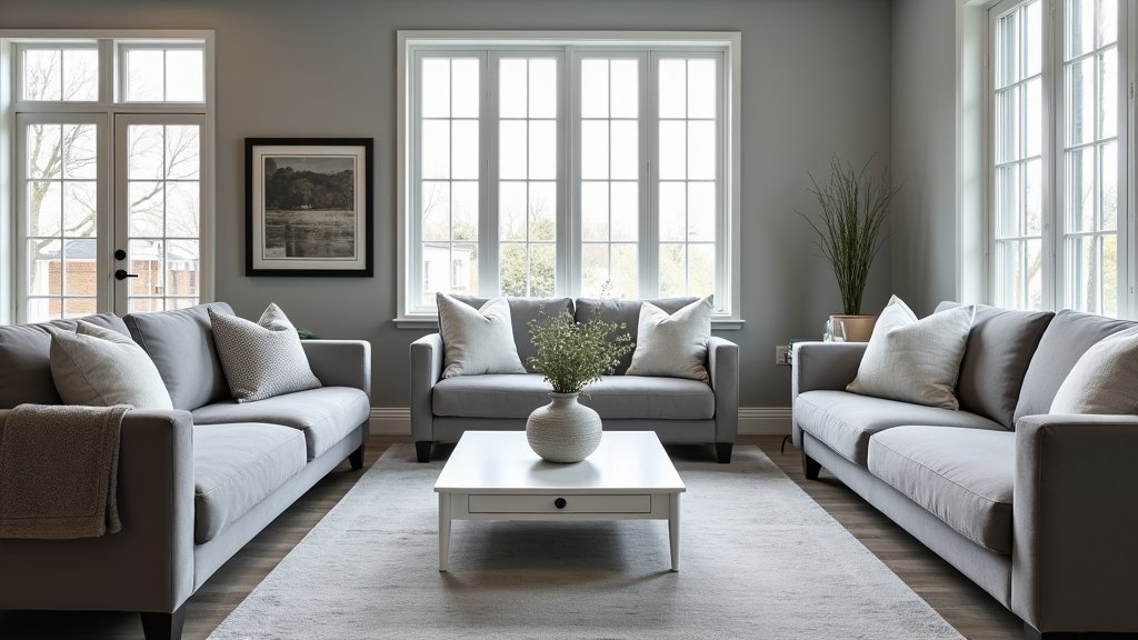 modern grey and white interiors