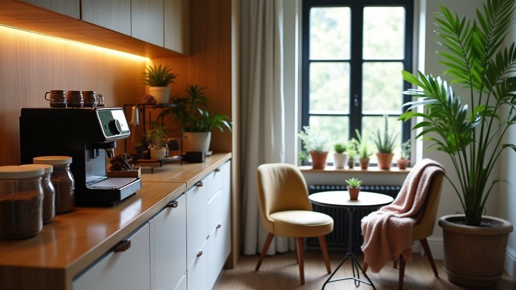 modern kitchen coffee setups