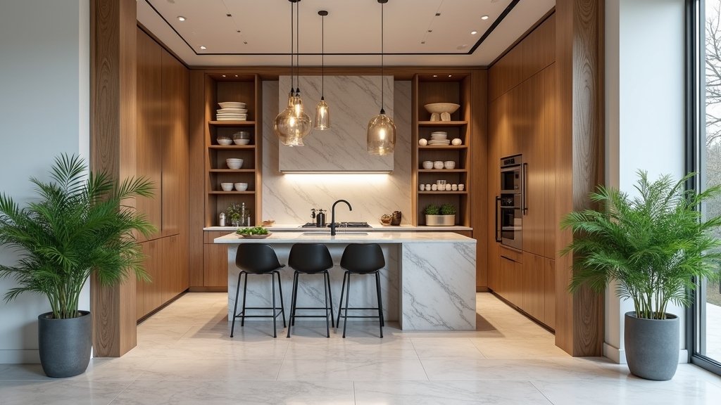 modern kitchen pass through designs