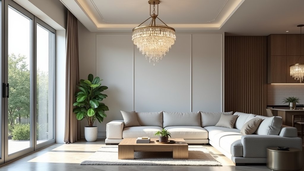 modern living room chandeliers