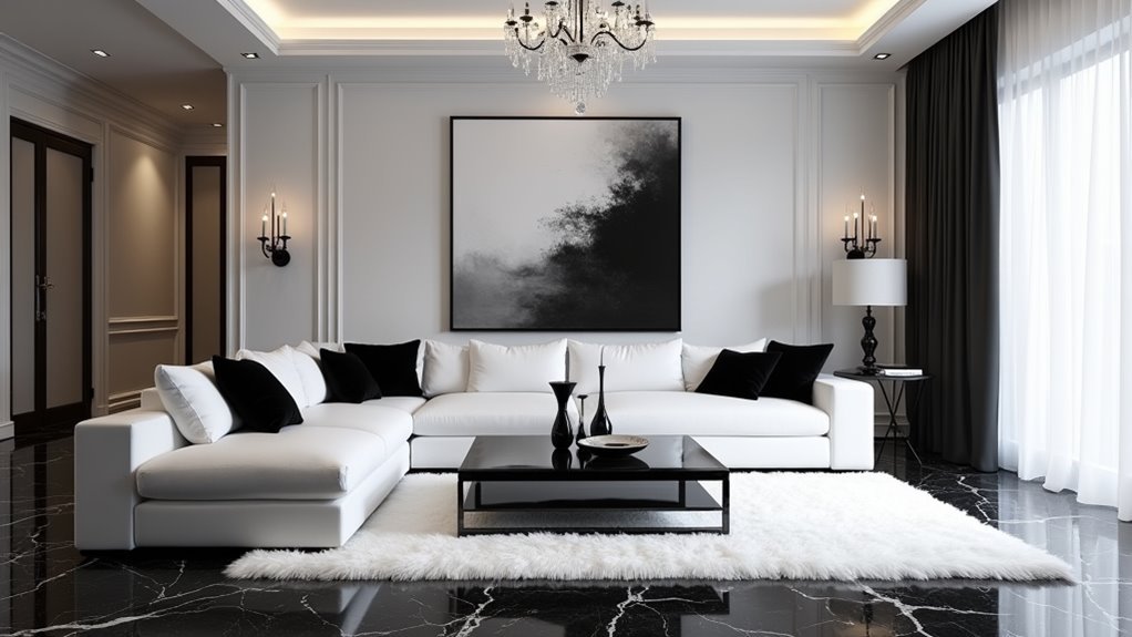 modern luxe black and white