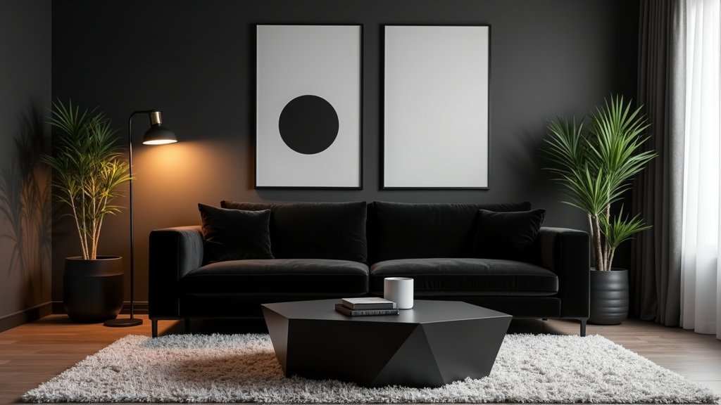 modern minimalist black decor